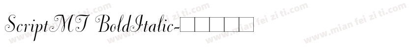 ScriptMT BoldItalic字体转换